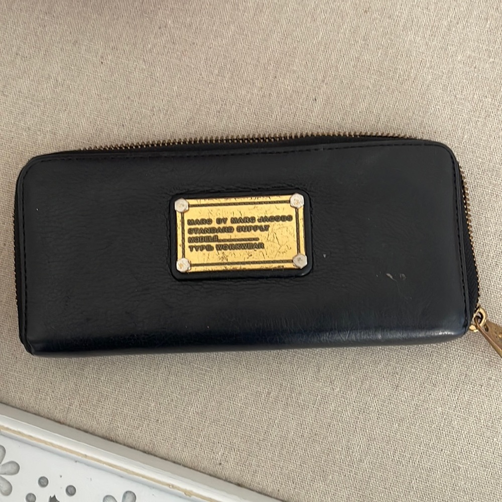 MARC BY MARC JACOBS leather black coins purse
